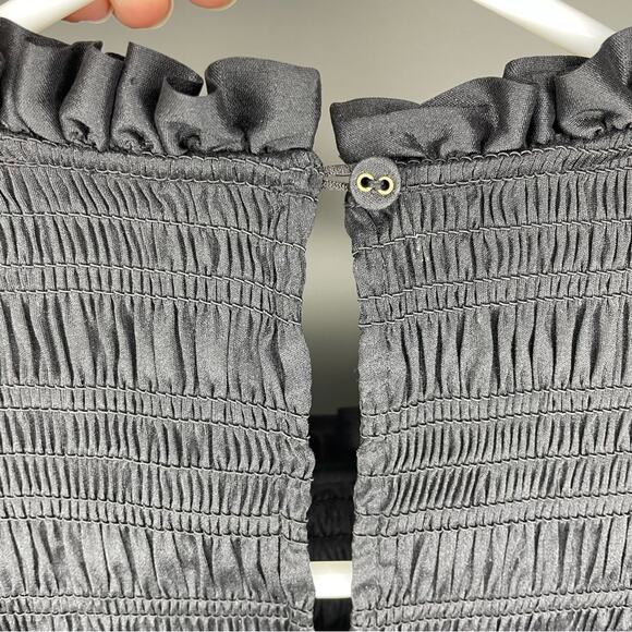 Ulla Johnson Aurele Mini Dress in Noir Black Size 8 - Picture 9 of 10